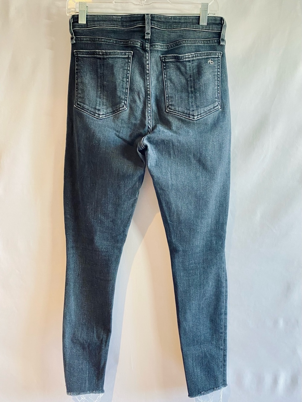Rag & Bone Nina High Rise Ankle Skinny Jeans, Black/Gray wash, size 27 - Picture 2 of 8